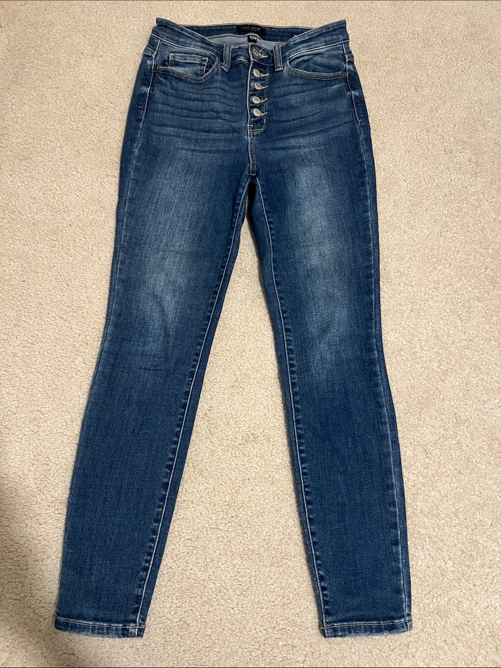Judy Blue Medium Wash High-Rise Button-Fly Skinny Jeans